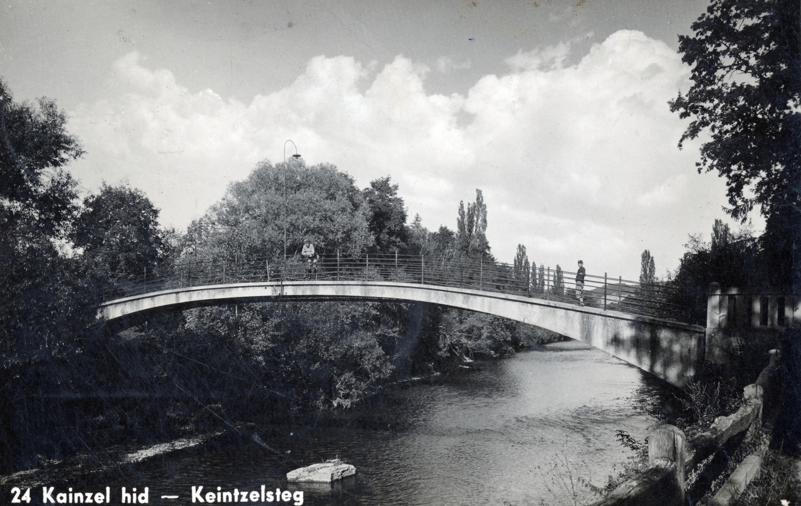 Romania,Transylvania, Bistrița, Kainzel híd., 1944, Garamvölgyi Lajos, bridge, river, Fortepan #220731