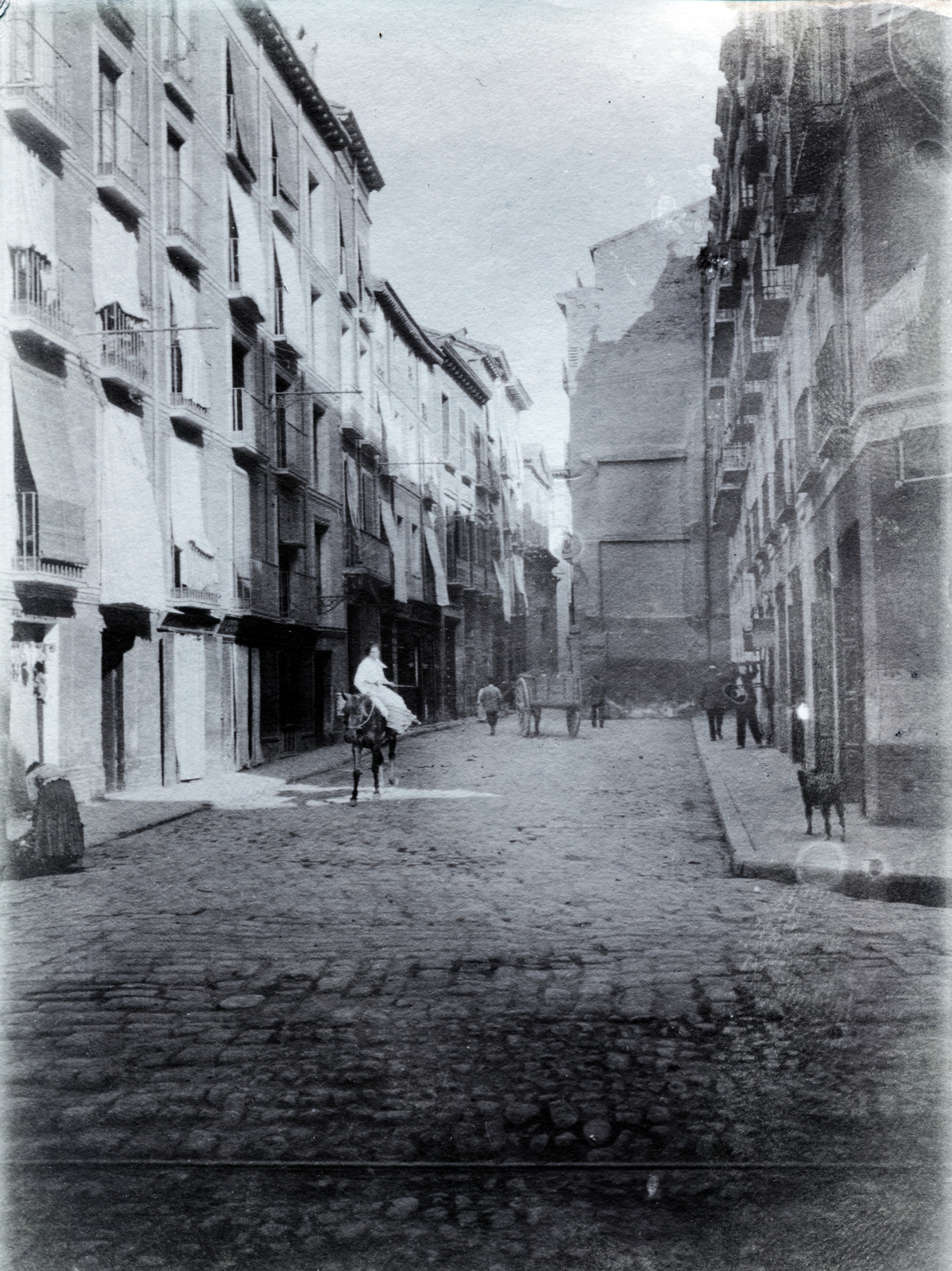 Spain, Zaragoza, Calle Espoz y Mina a Calle Don Jaime I felől nézve., 1915, Jakucs János, Fortepan #220779