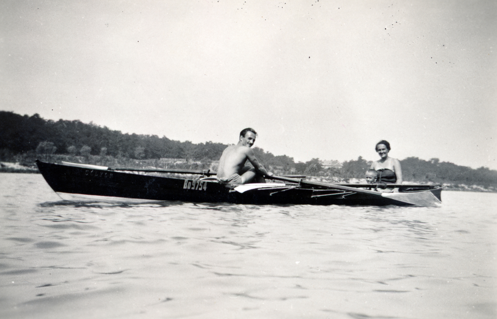 1954, Jakucs János, paddling, Fortepan #220925