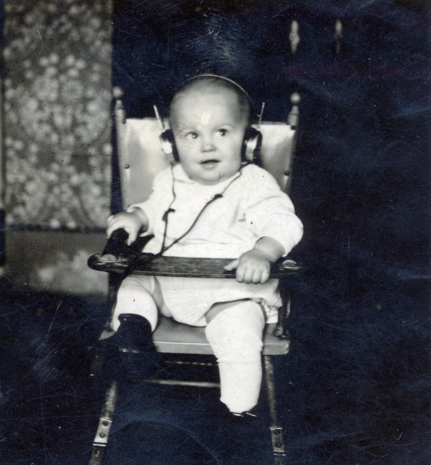 1929, Okos-Udvarhelyi, fejhallgató, etetőszék, rádiózás, Fortepan #221068