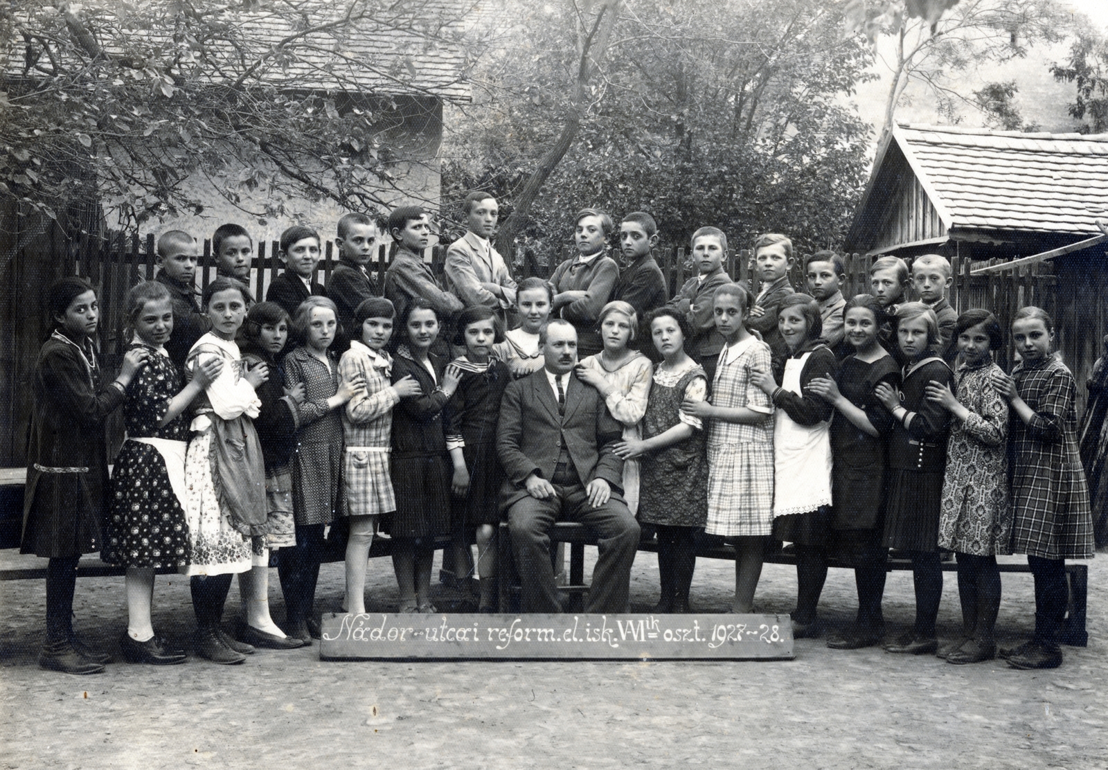 1928, Laborcz György, class photo, Fortepan #221150