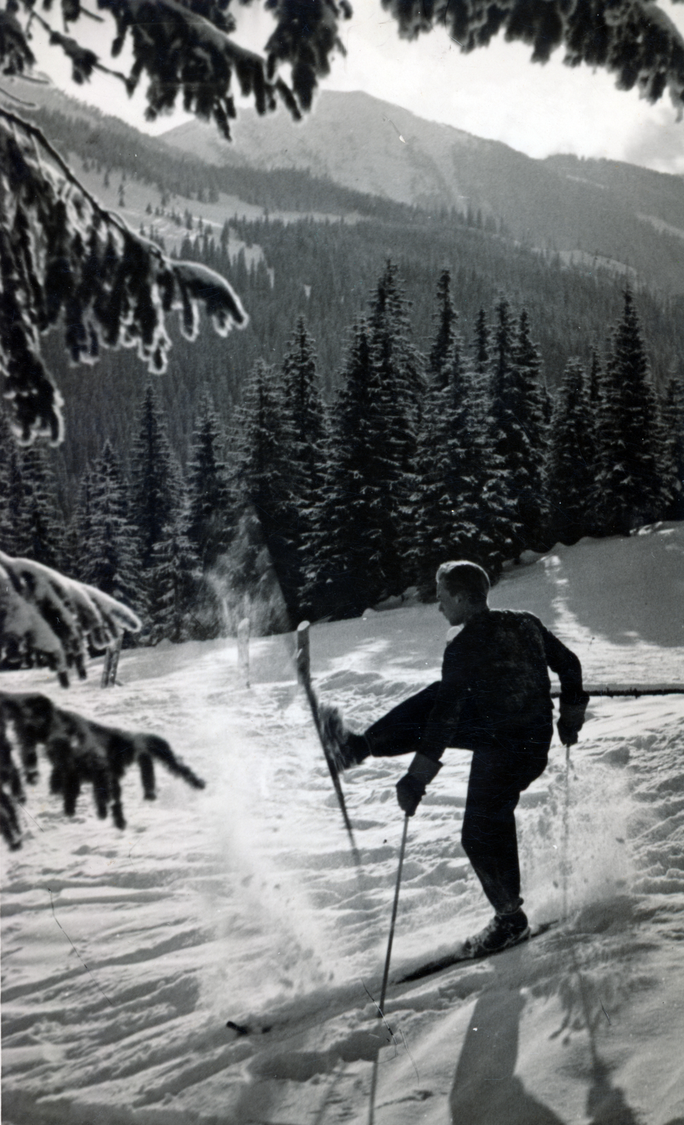 1941, Laborcz György, winter, snow, skiing, feat, Fortepan #221174