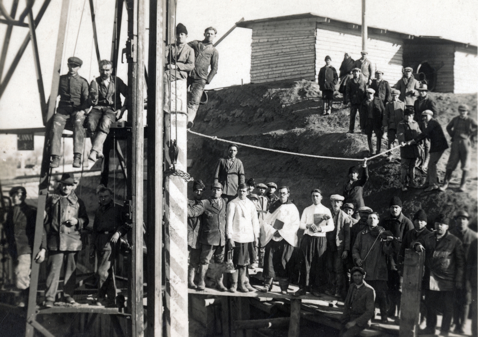 1934, Laborcz György, pulley, container, piling, Fortepan #221196