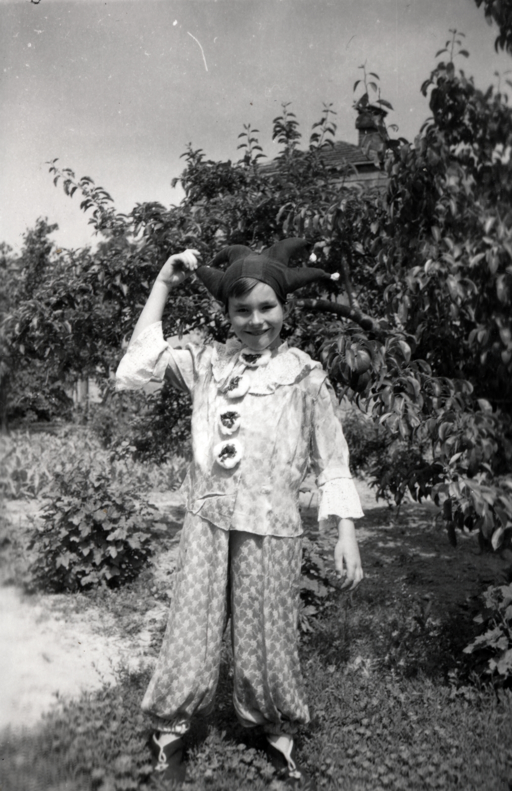 1955, Laborcz György, jelmez, kisfiú, Fortepan #221266