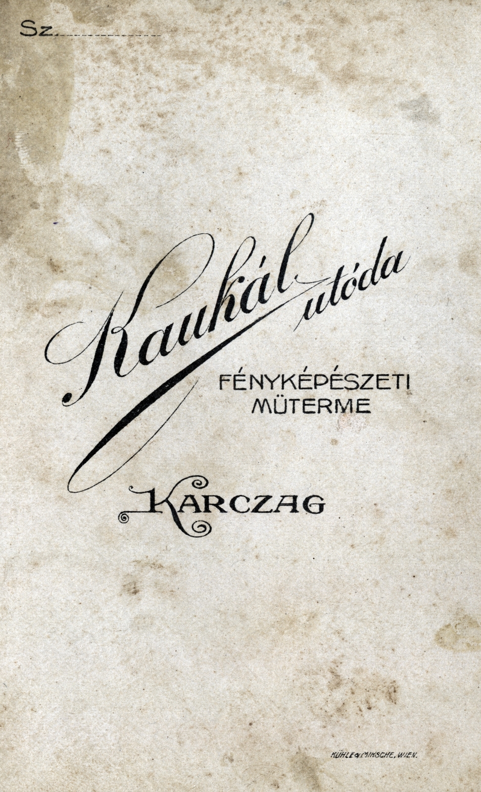 Karcag, 1900, Laborcz György, verso, photographer, studio, Fortepan #221295