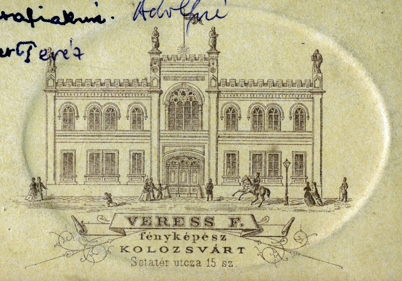 Kolozsvár, 1908, Fekete Bernadette, hátlap, fényképész, műterem, Fortepan #221314