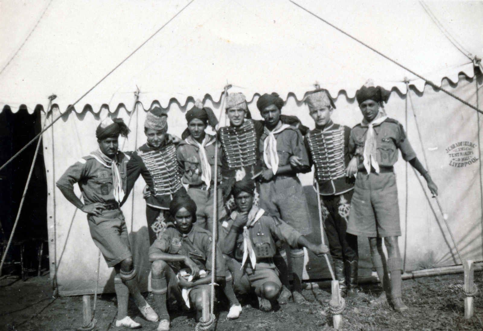 United Kingdom, Arrowe Park, 3. Nemzetközi Cserkész Világtalálkozó (Jamboree)., 1929, Hirschler András, costume, tent, men, Fortepan #221391