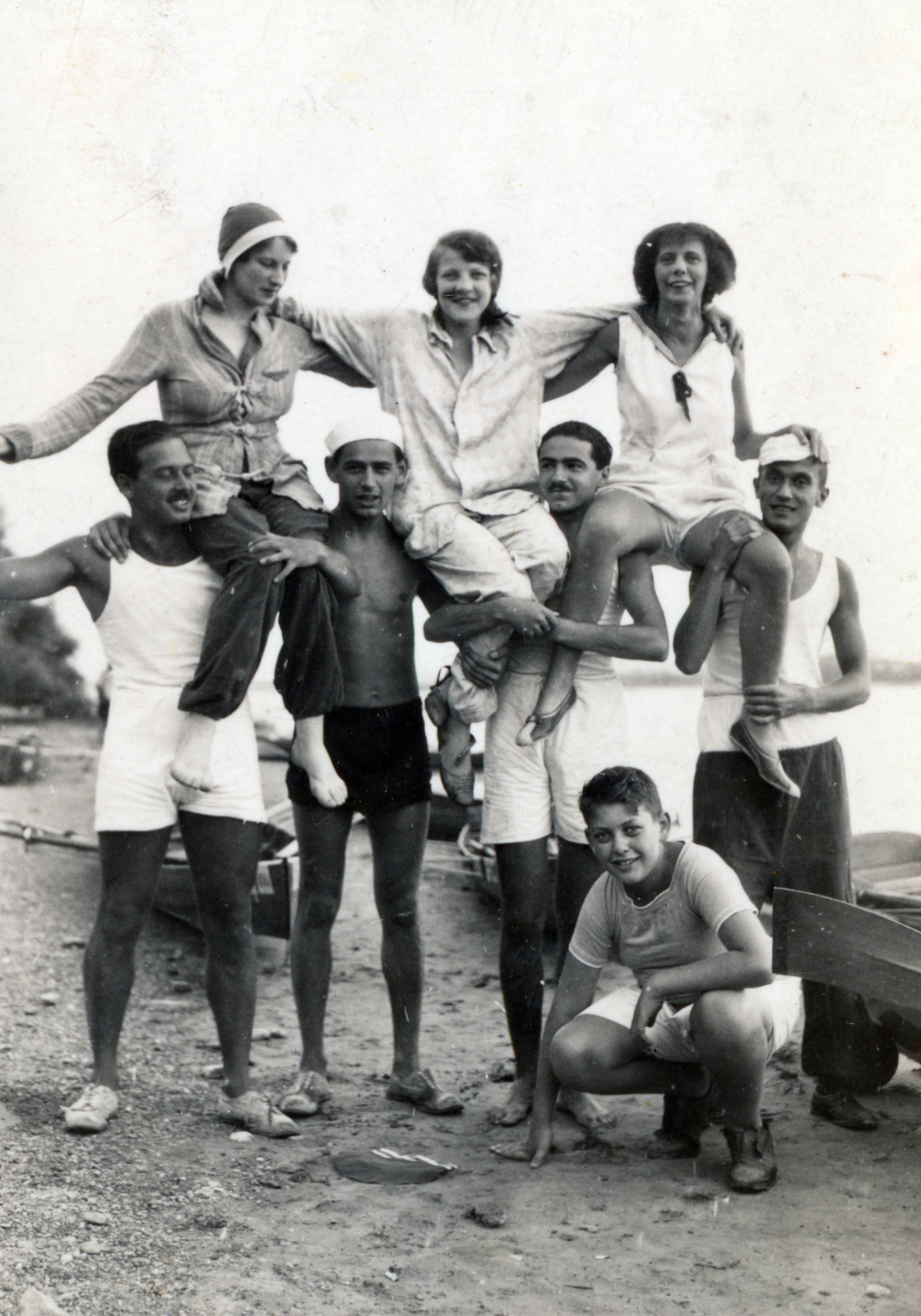 1927, Hirschler András, tableau, acrobatics, Fortepan #221393