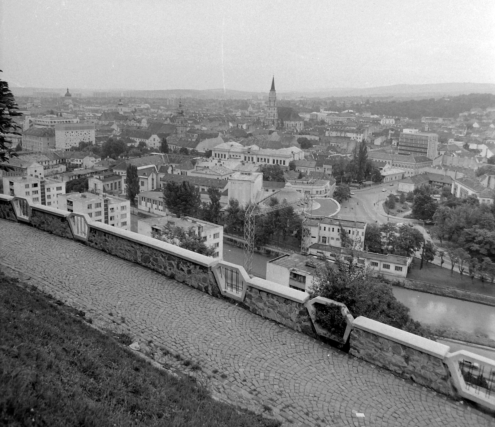 Romania,Transylvania, Cluj-Napoca, látkép a Várhegyről., 1977, MHSZ, Fortepan #22141