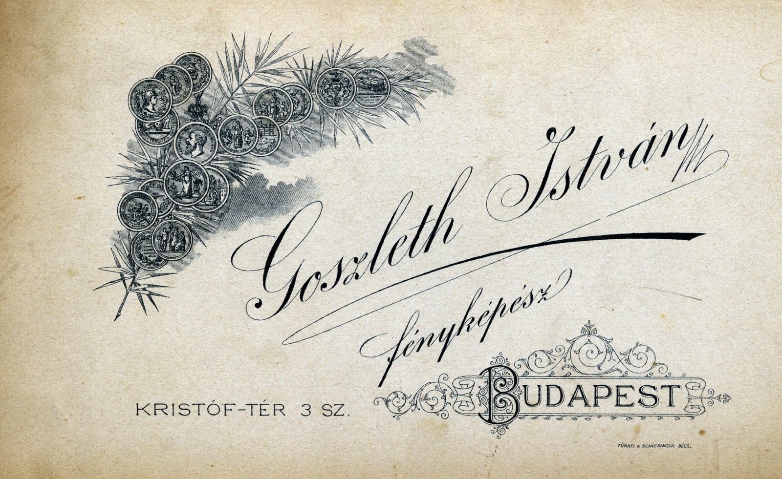 Magyarország, Budapest V., Kristóf tér 3., Goszleth István fényképész., 1904, Fekete Bernadette, hátlap, fényképész, műterem, Budapest, Fortepan #221464