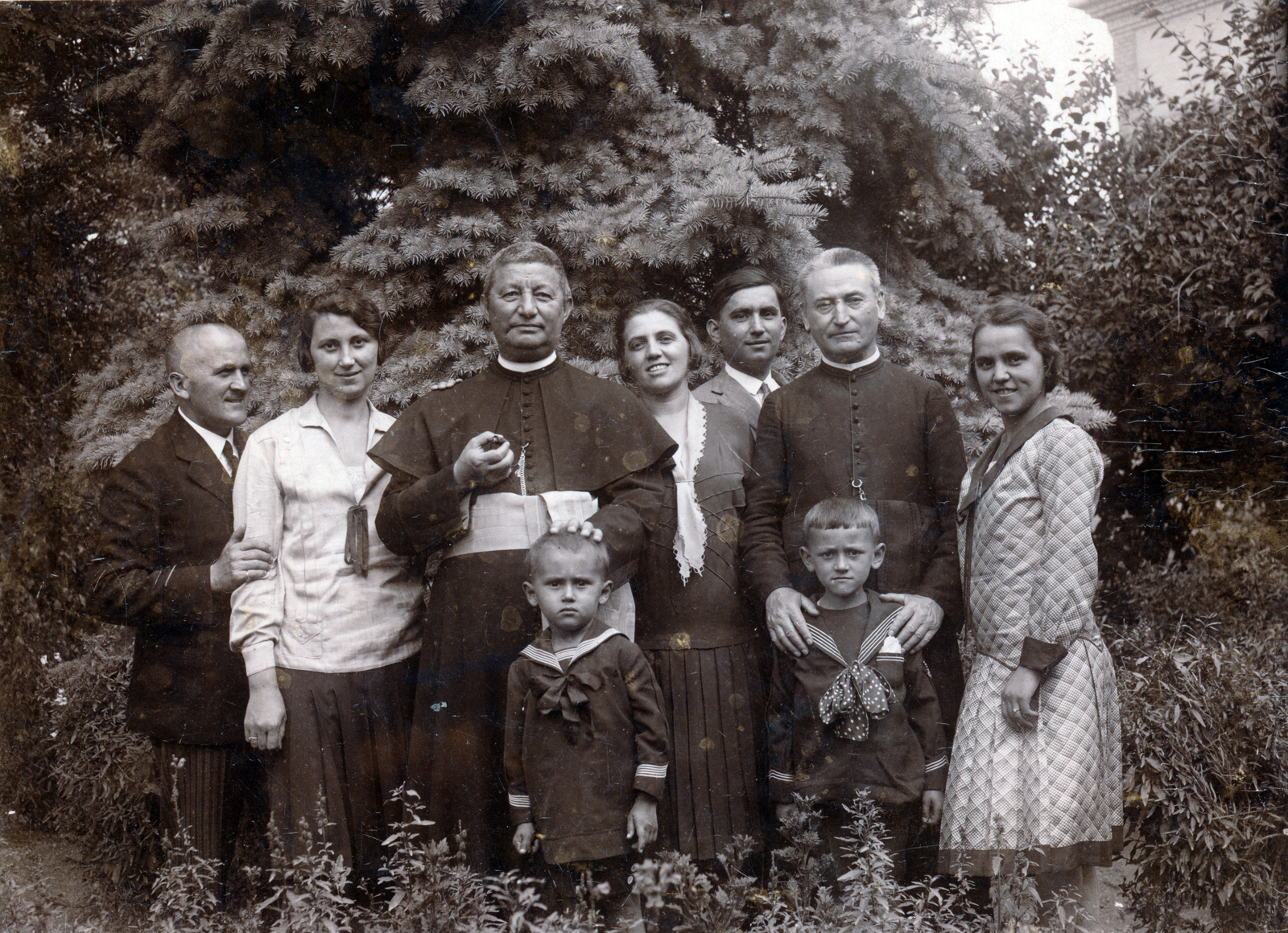 1931, Simon Henrik, tableau, kids, priest, Fortepan #221724