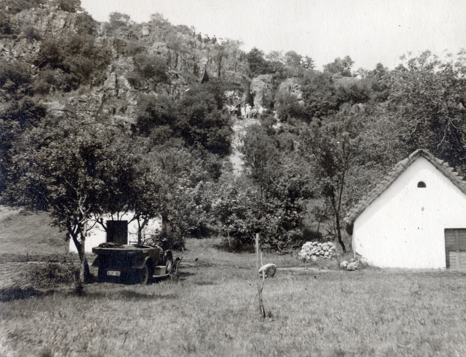 1925, Simon Henrik, szikla, hegyoldal, automobil, Fortepan #221732