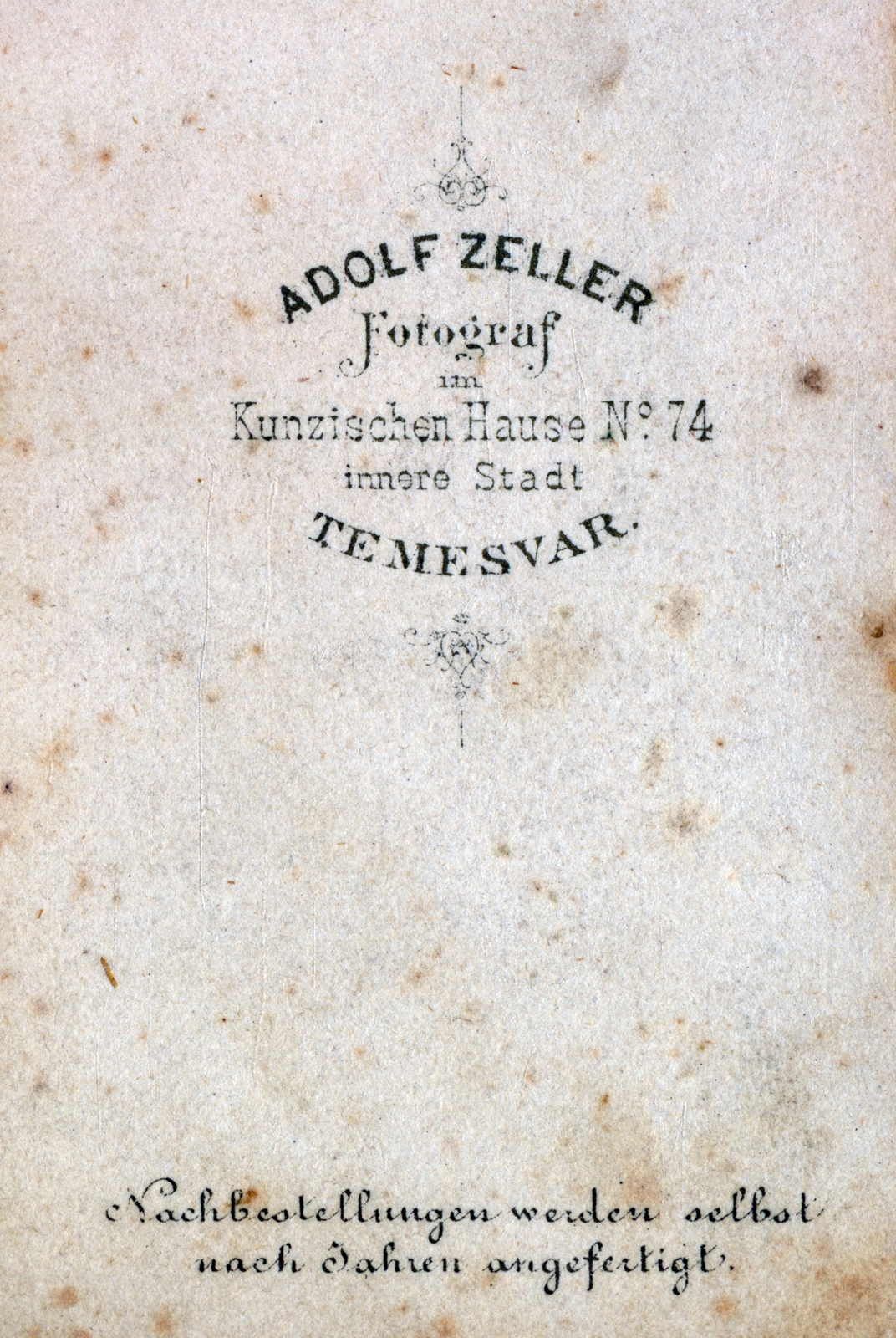 Temesvár, 1900, Schleiner Béla, hátlap, fényképész, műterem, Fortepan #221907