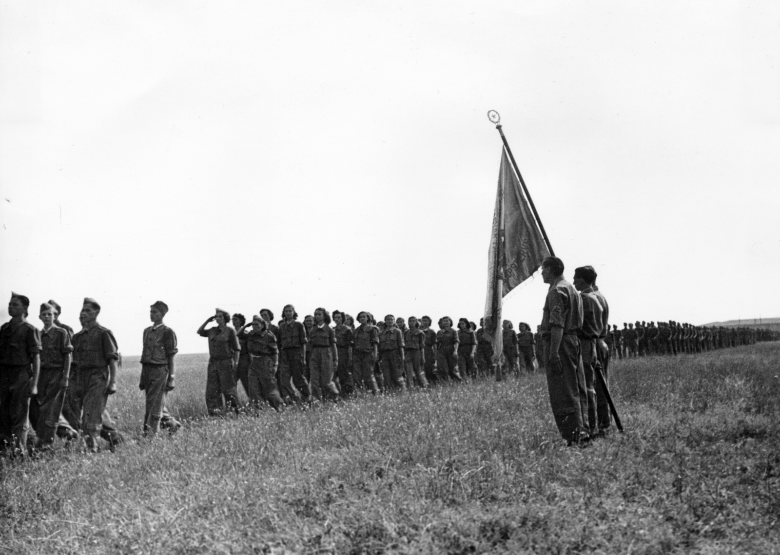 1953, Nasztanovics Ferenc, flag, Fortepan #222059