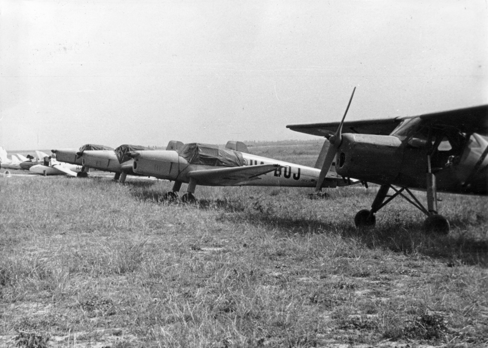 1953, Nasztanovics Ferenc, Zlín Z381 Fecske, Rubik R-18 Kánya, Fortepan #222061