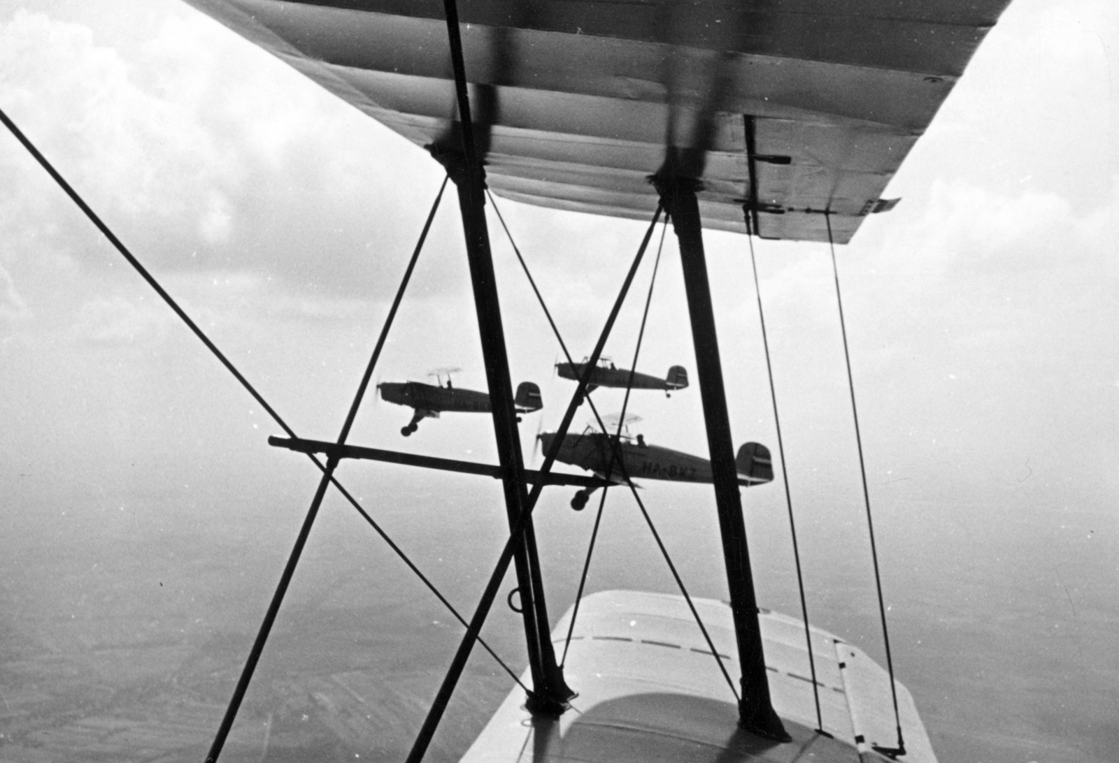 1952, Nasztanovics Ferenc, airplane, Bücker-brand, aerial photo, Fortepan #222086