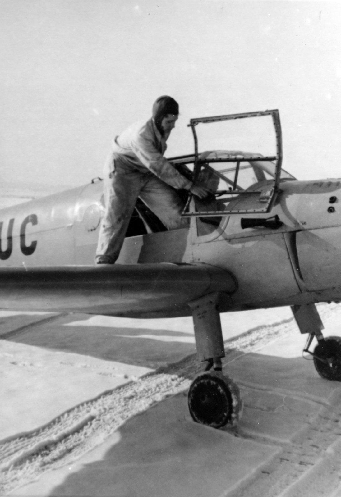 Magyarország, Zlín Z381 Fecske típusú repülőgép., 1953, Nasztanovics Ferenc, repülőgép, Zlín Z381 Fecske, Zlin-márka, Fortepan #222093