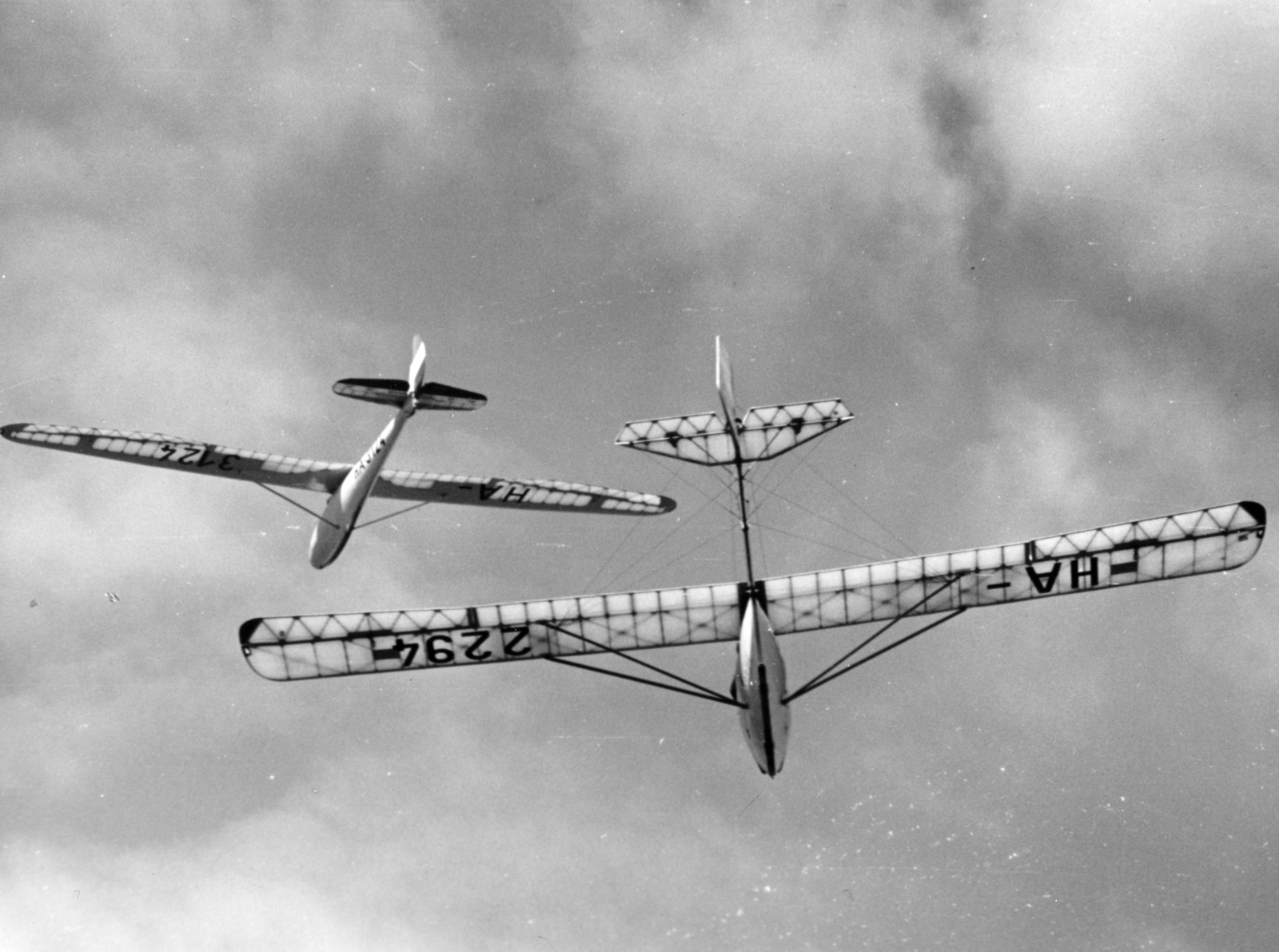Hungary, Hármashatárhegy Airport, Budapest III., Rubik R-07b Vöcsök típusú vitorlázó repülőgépek., 1953, Nasztanovics Ferenc, sailplane, Budapest, Fortepan #222104