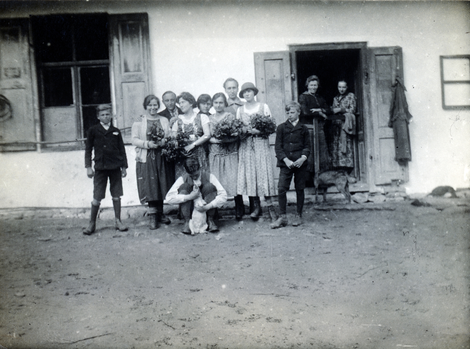 1925, Székely Pál, village, tableau, youth, Fortepan #222325