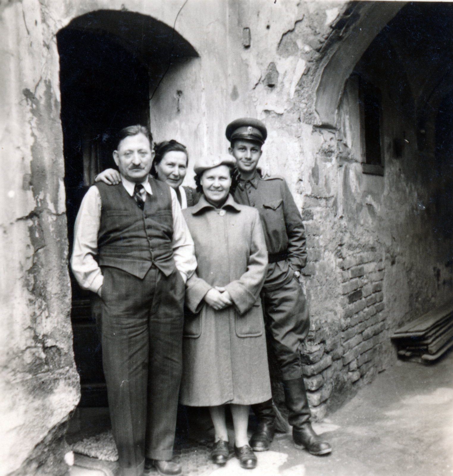 1956, Székely Pál, soldier, tableau, family, Fortepan #222345