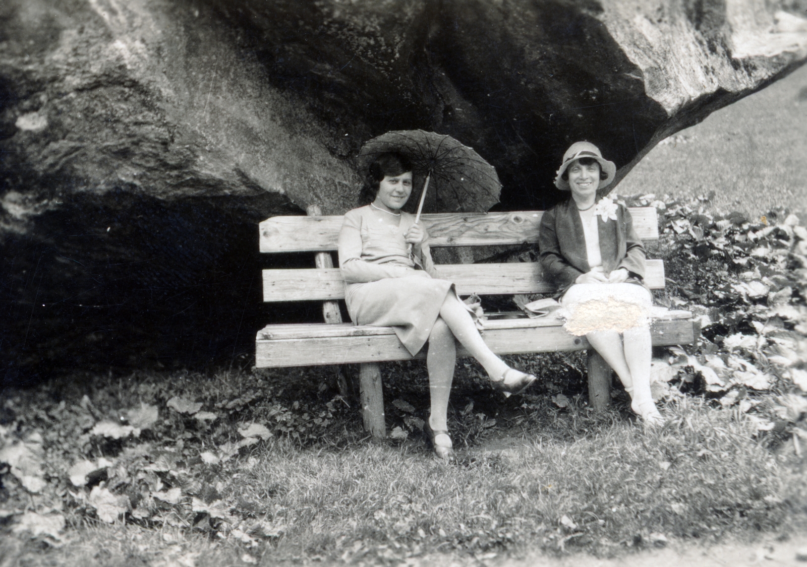 1930, Székely Pál, napernyő, pad, Fortepan #222354