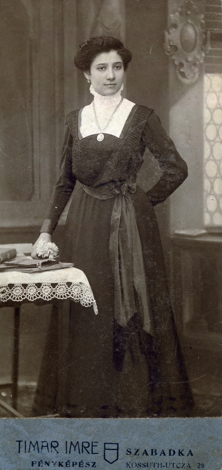 1909, Milkó, fashion, studio, Fortepan #222478