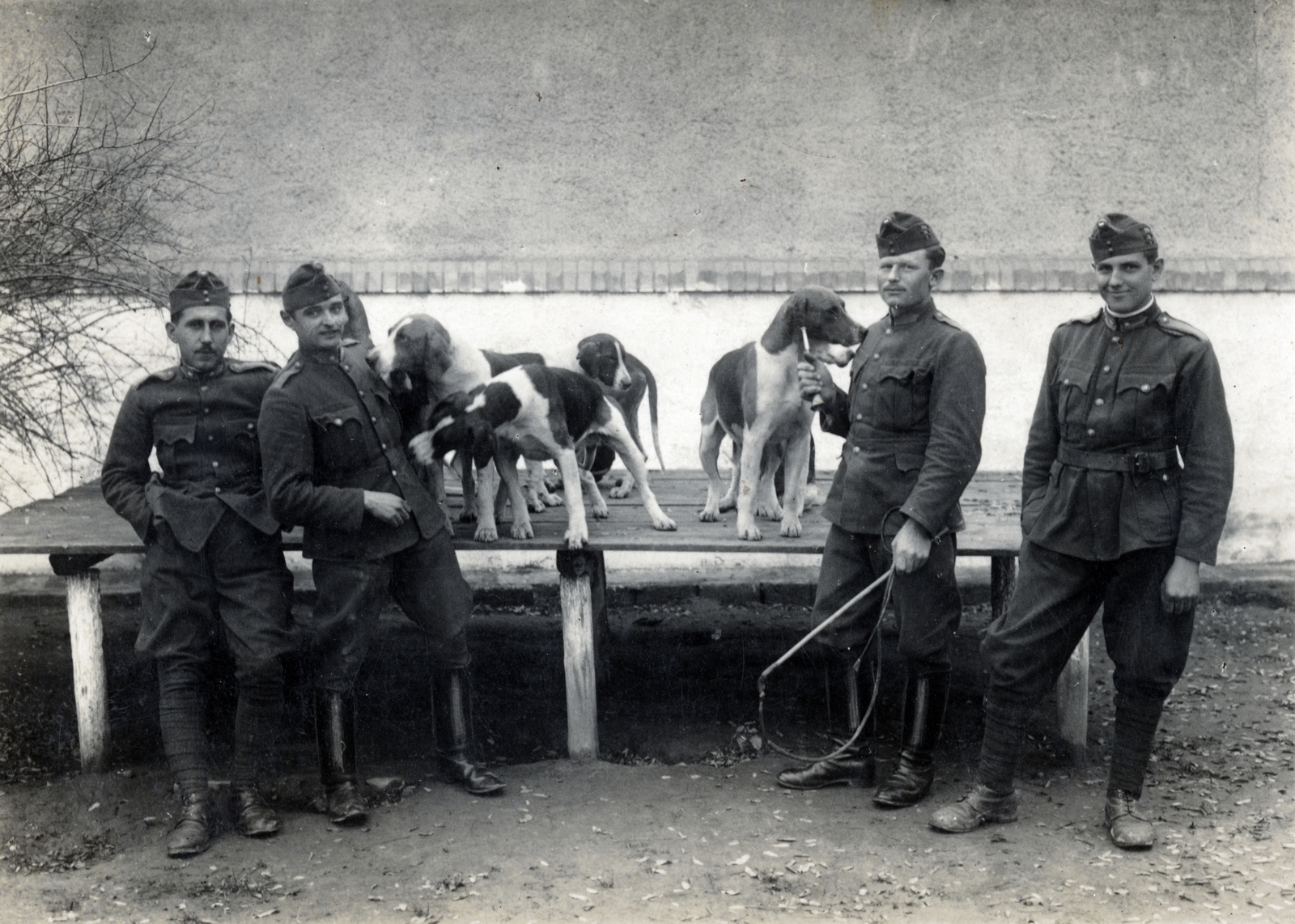 1942, Milkó, soldier, hunting dog, Fortepan #222520