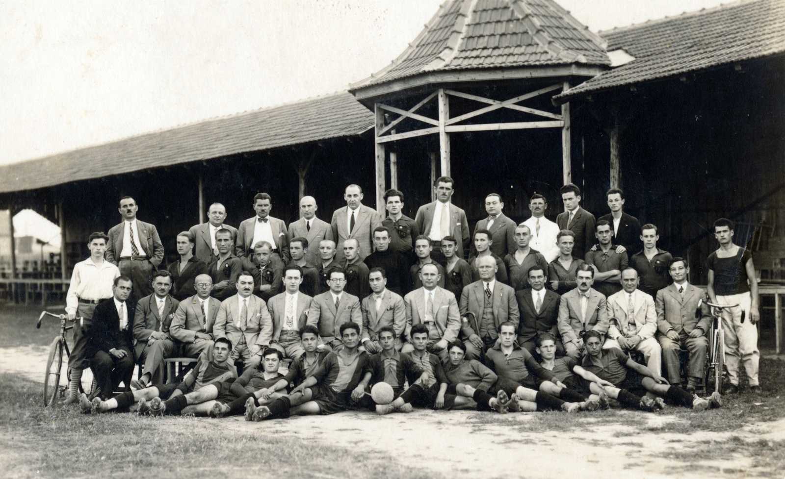 1920, Milkó, tableau, soccer team, Fortepan #222524
