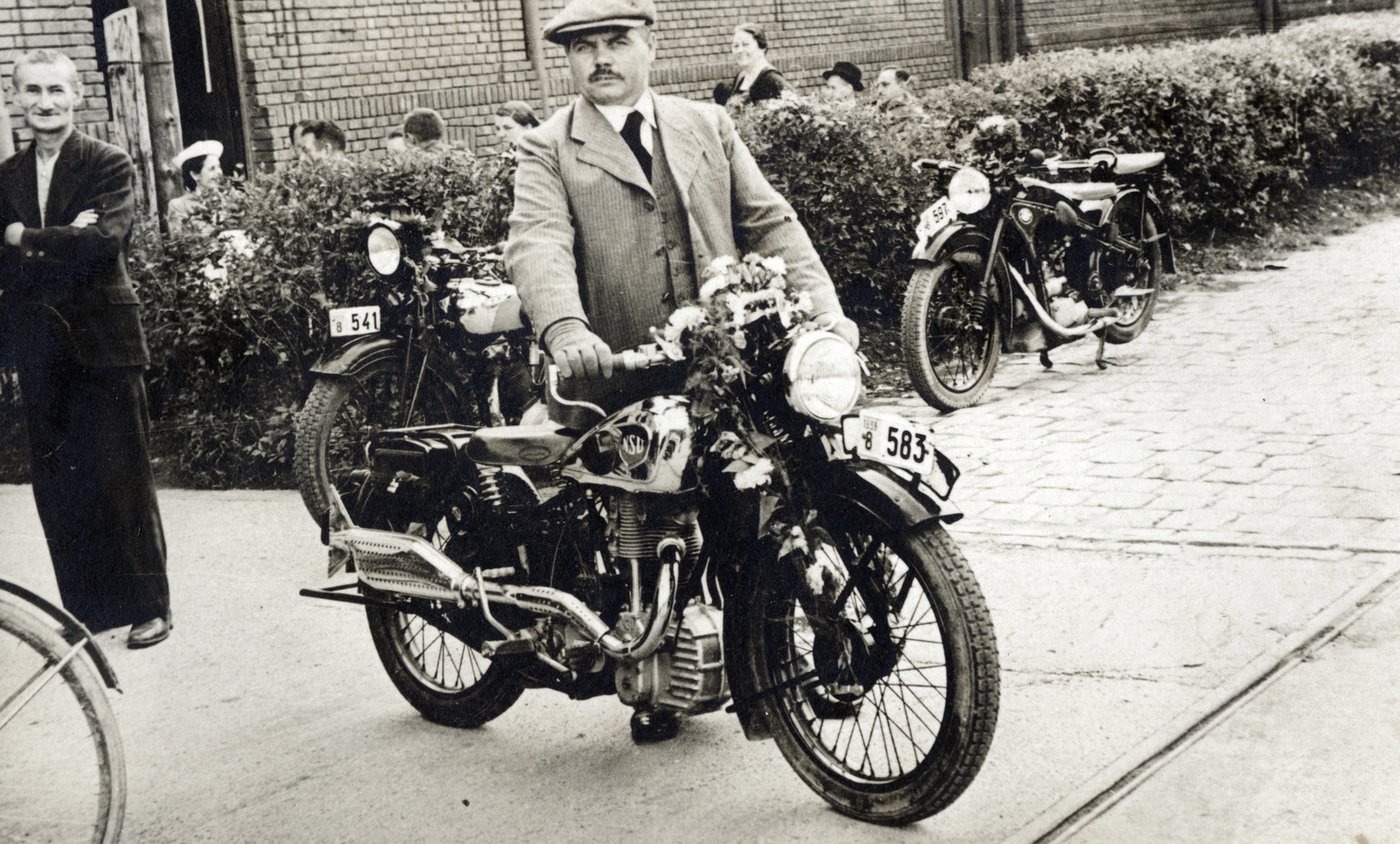 Szerbia, Szabadka, 1939, Milkó, motorkerékpár, NSU 251 OSL, BMW-márka, NSU-márka, Fortepan #222530