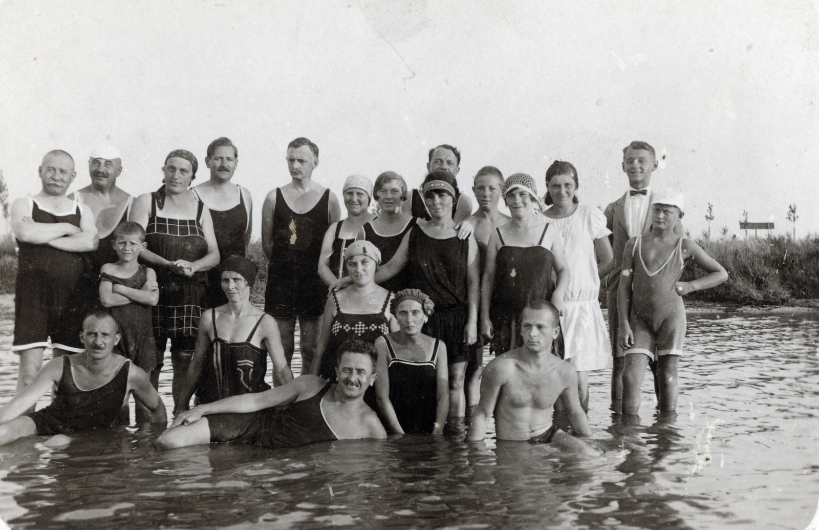 1926, Milkó, tableau, bathing suit, Fortepan #222534
