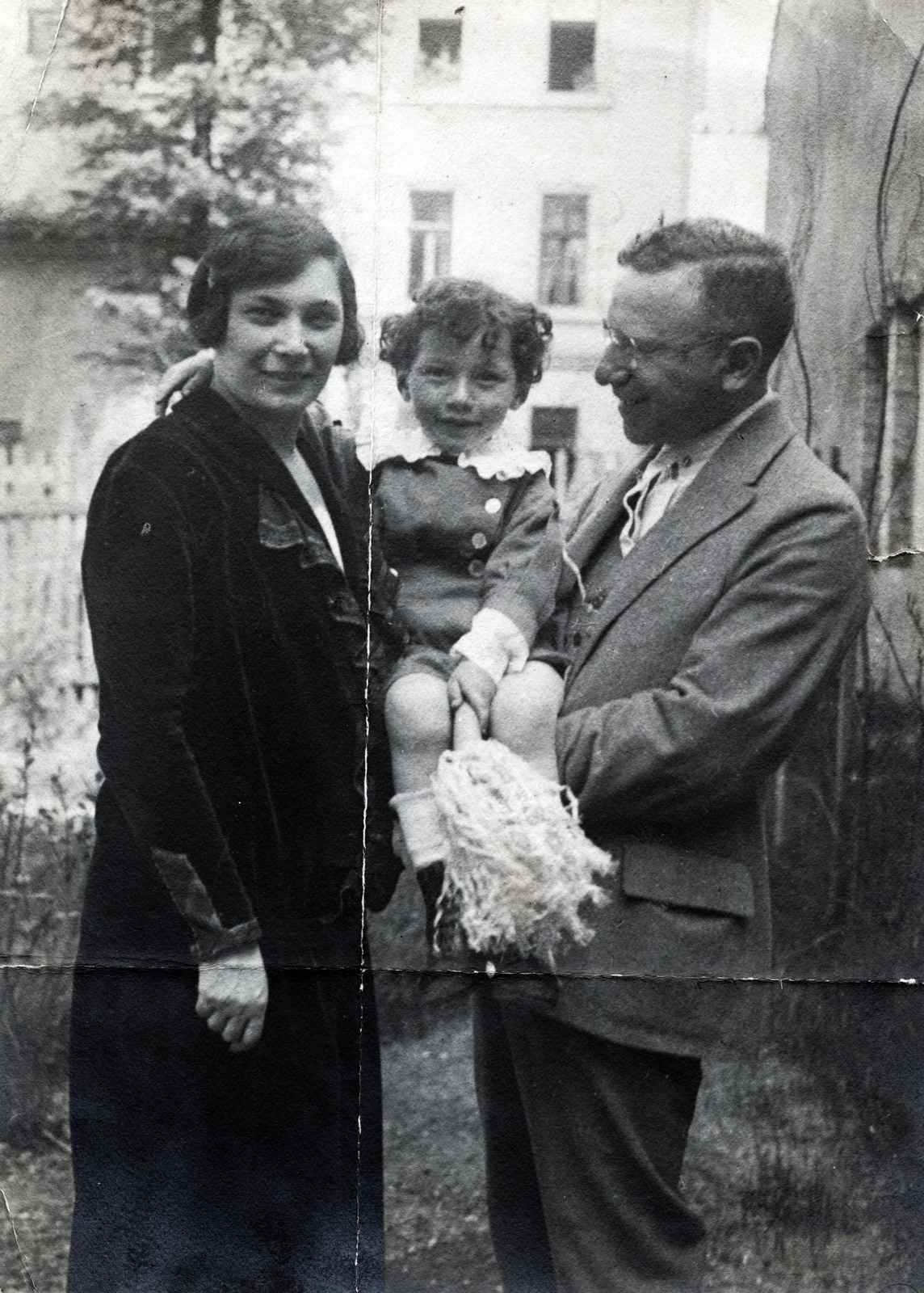 1921, Sík Endre, family, kid, three people, hold in arms, Fortepan #222663