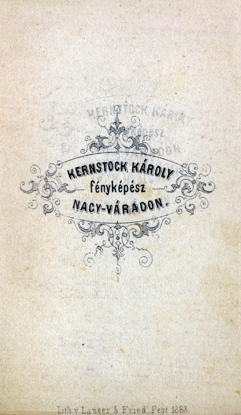 Nagyvárad, 1900, Schilberszky, hátlap, fényképész, műterem, Fortepan #222904