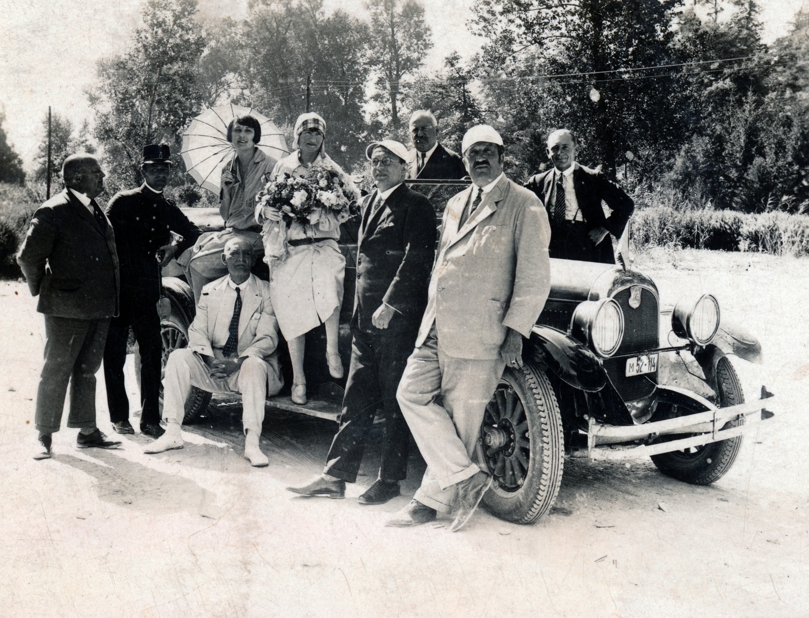 Hungary, a Heves Vármegyei Alispáni Hivatal Chrysler gépkocsija., 1928, Major Lajos, tableau, Chrysler-brand, sunshades, Fortepan #222992