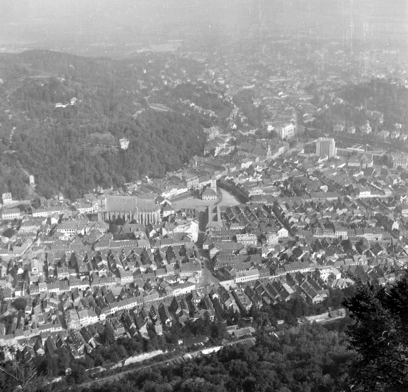 Romania,Transylvania, Brașov, látkép a Cenk hegyről., 1961, Pálfi Balázs, picture, Fortepan #22311