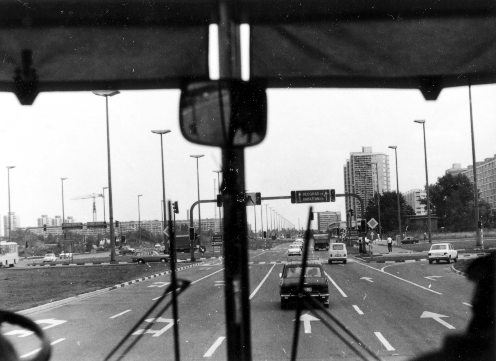 1975, Almássy László, expressway, tall house, traffic, Fortepan #223118