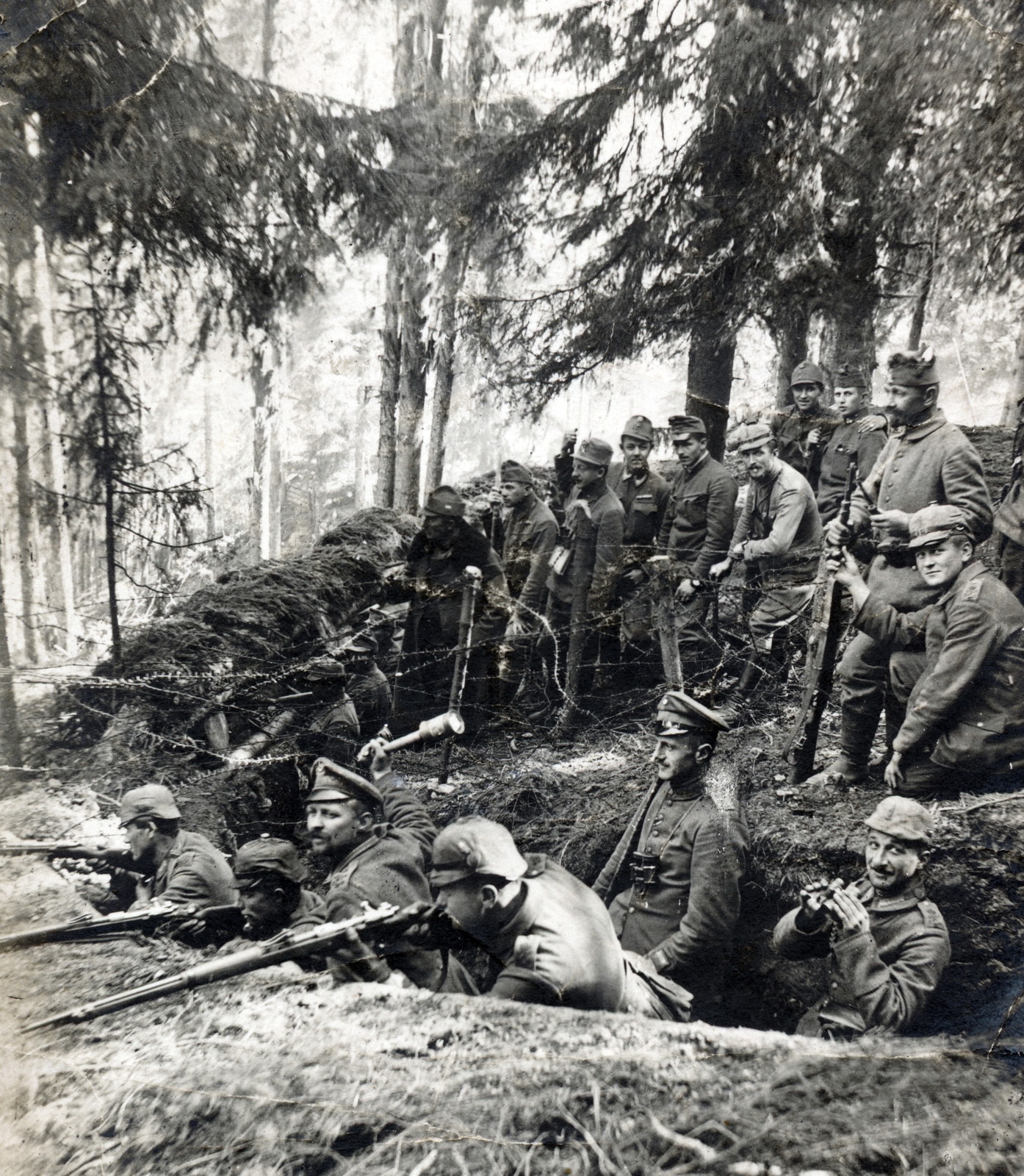 1919, Almássy László, erdő, lövészárok, Fortepan #223188