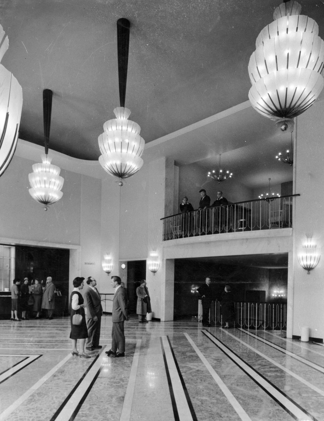 Hungary, Budapest VII., Madách Színház, társalgó., 1961, Bagi Krisztina, Budapest, modern architecture, interior, Fortepan #223222