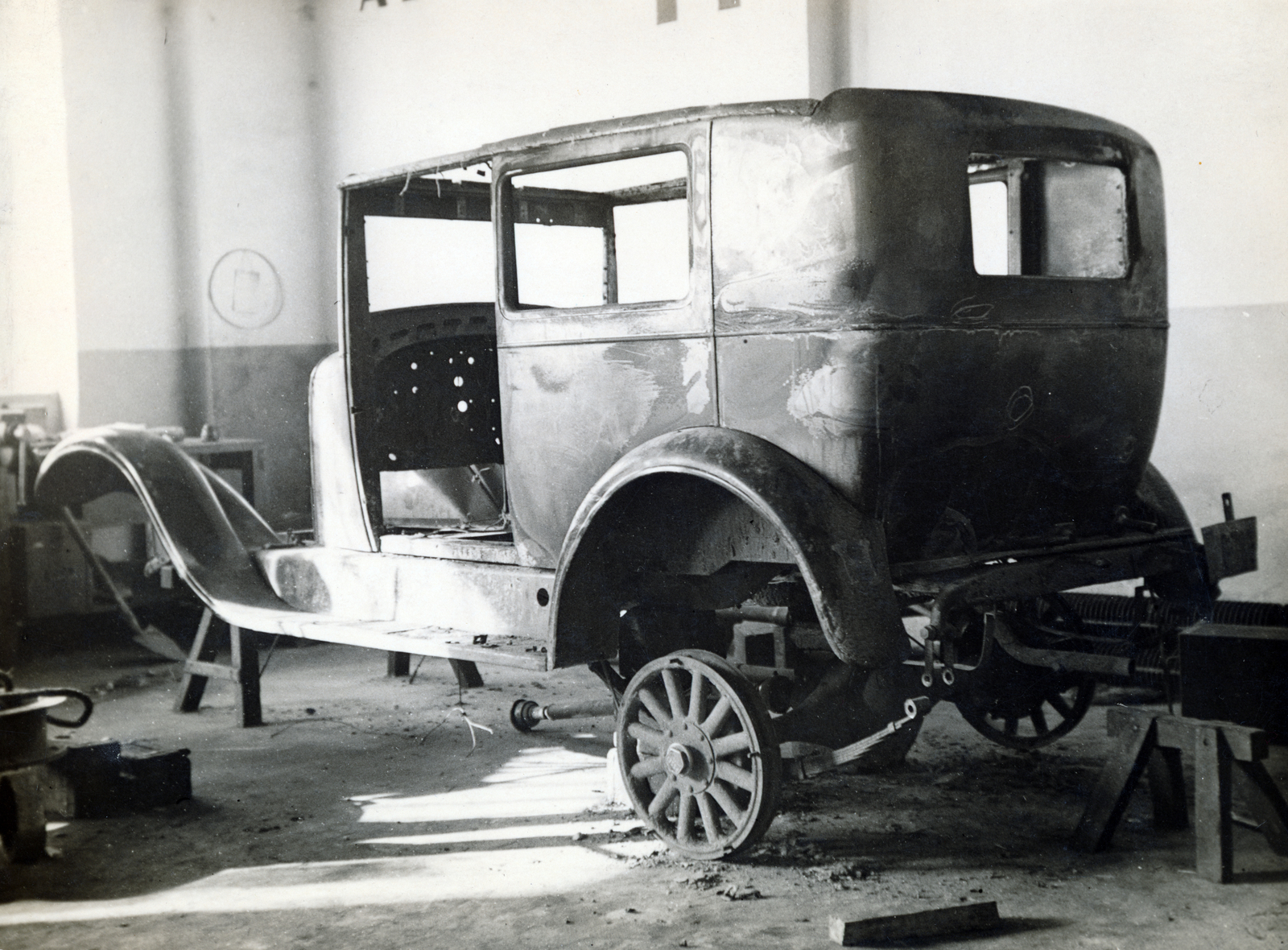 1932, Róna Annamária, autójavítás, Fortepan #223356