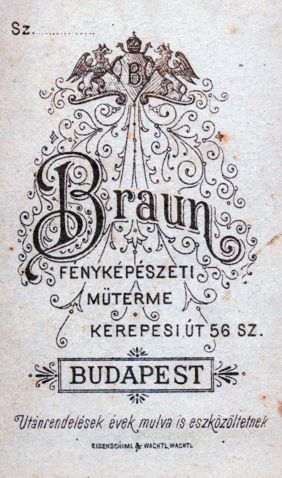 Magyarország, Budapest VII., Rákóczi (Kerepesi) út 56., Braun Menyhért fényképészeti műterme., 1906, Kellerné Alánt Andrea, Budapest, Fortepan #223767