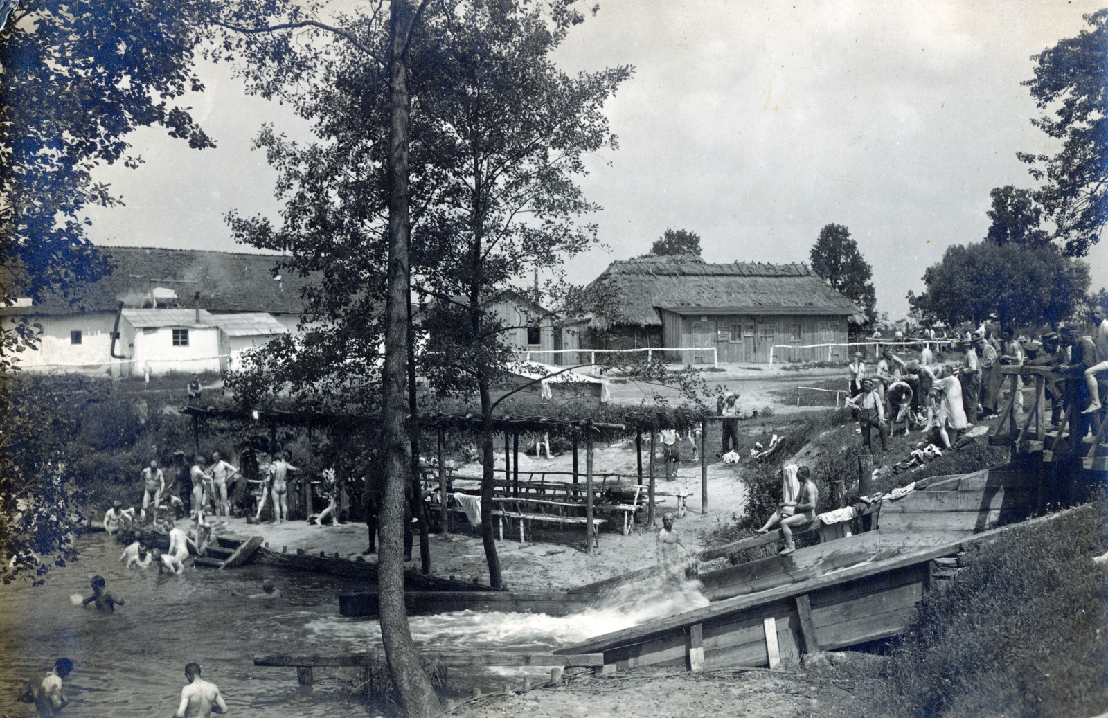 1916, Kellerné Alánt Andrea, bathing, Fortepan #223820