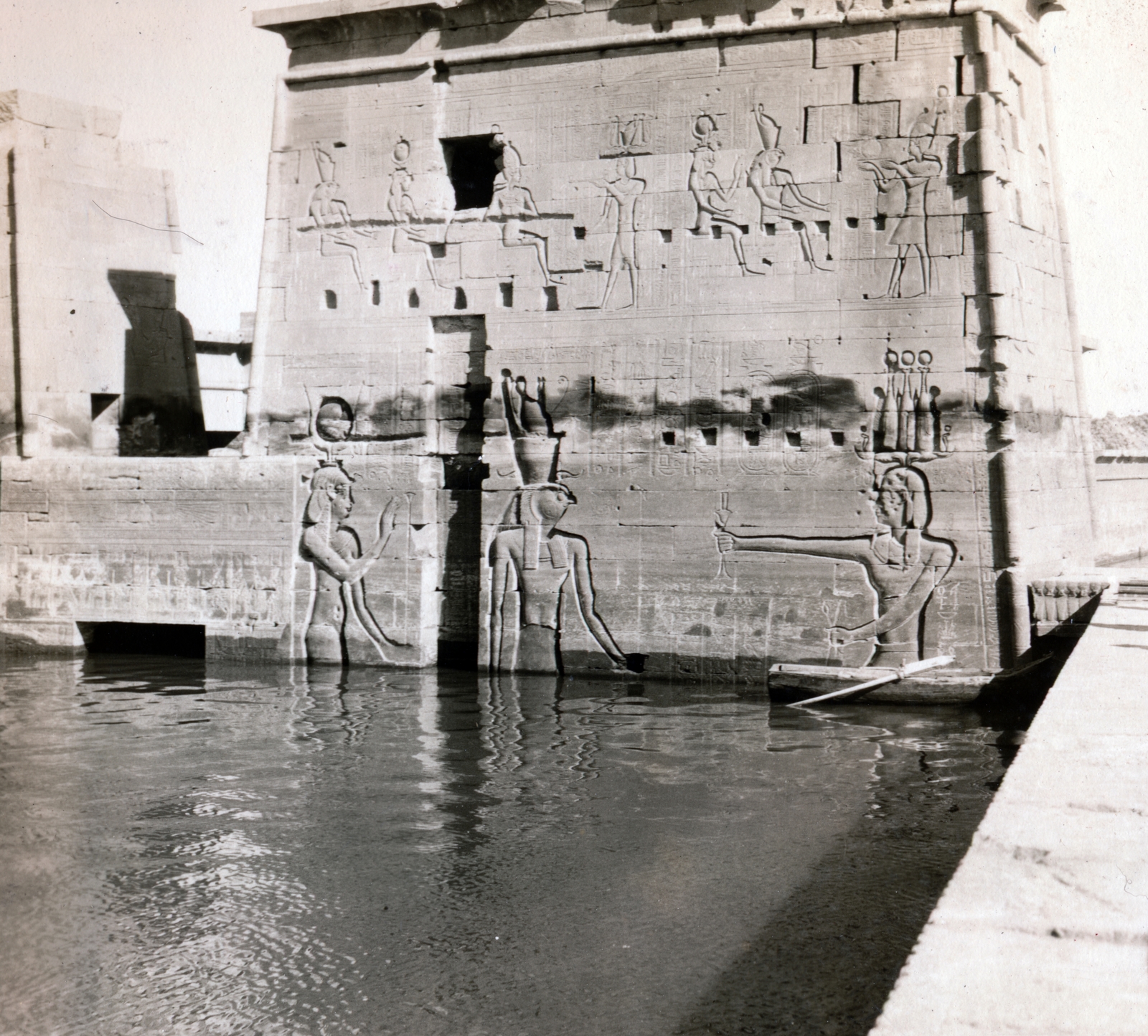 Egypt, Philae, Ízisz temploma., 1928, Egri János, Egyptian hieroglyphs, Fortepan #223983