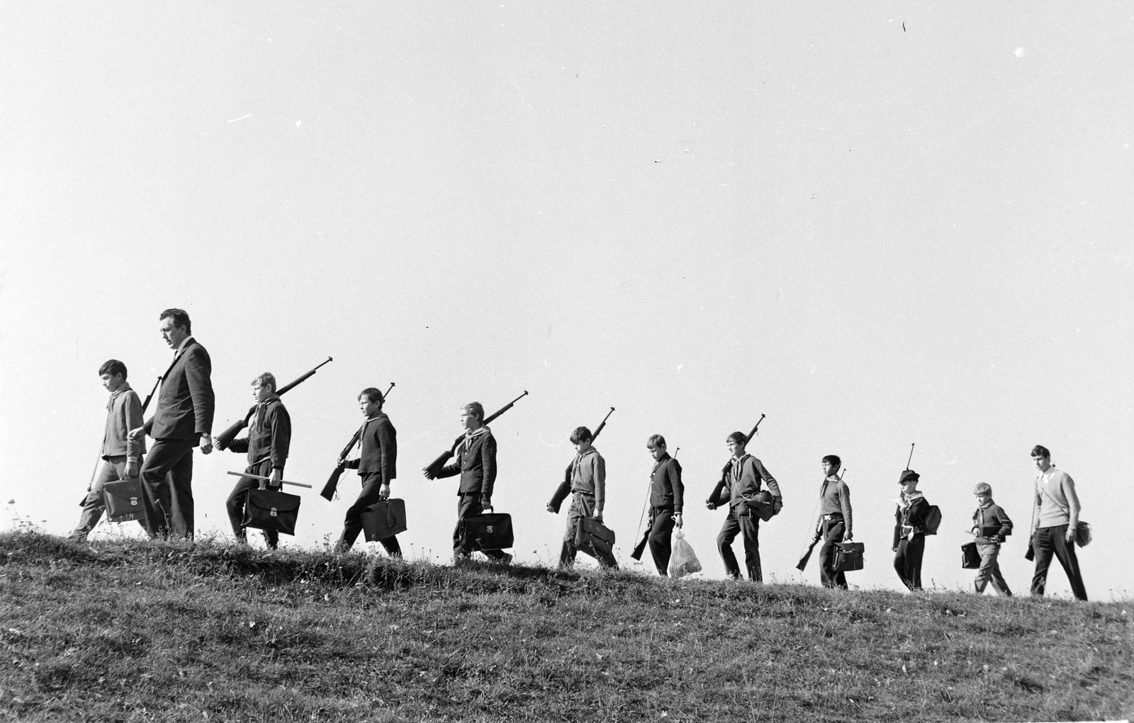 Hungary, Tiszaladány, MHSZ lövészklub tagjai., 1971, MHSZ, weapon, sports shooter, gun, Fortepan #22402