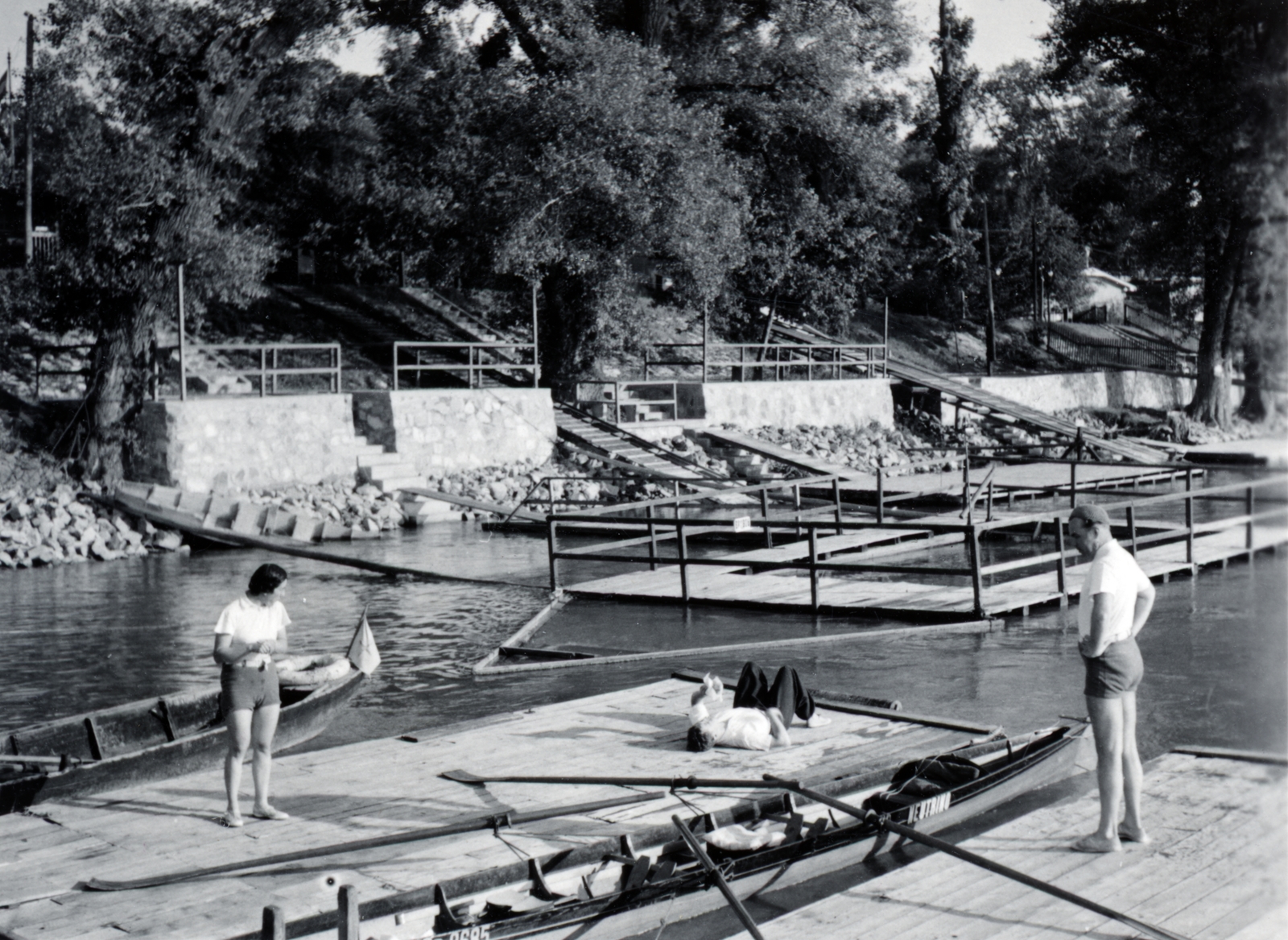 1940, Kieselbach Tamás, paddling, Fortepan #224134