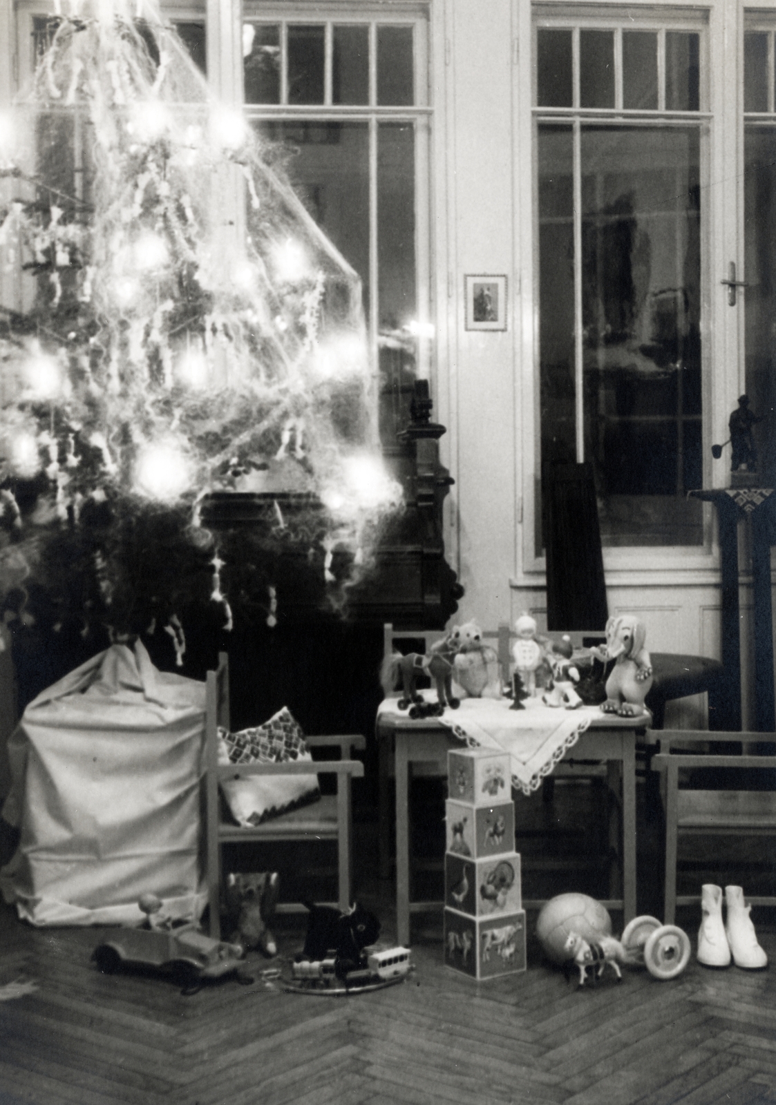 1934, Kieselbach Tamás, toy, christmas tree, Fortepan #224233