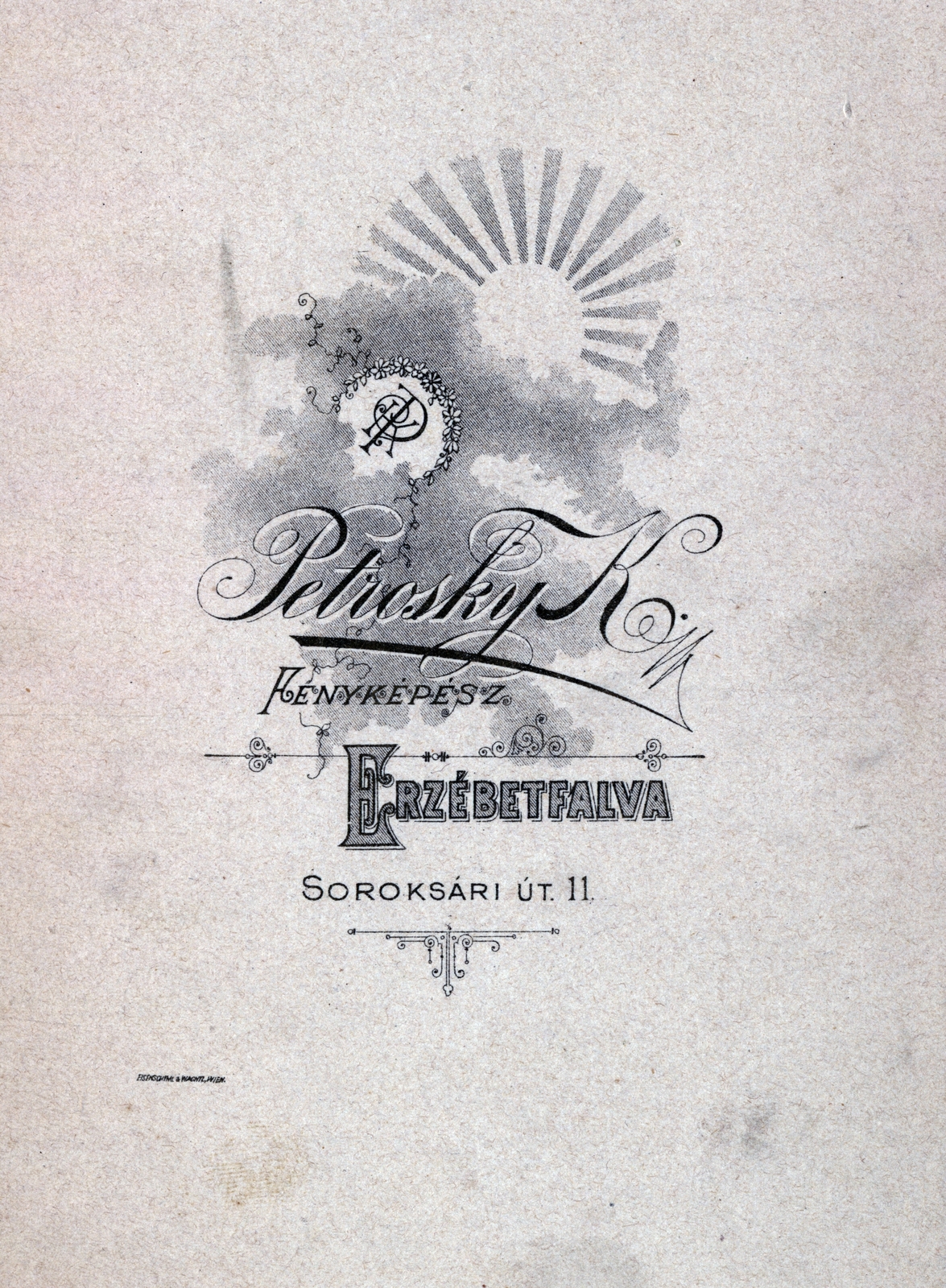 Hungary, Budapest XX., Helsinki (Soroksári) út 11., Petrosky K. fényképész., 1905, Kovács Györgyi, studio, photographer, verso, Budapest, Fortepan #224613