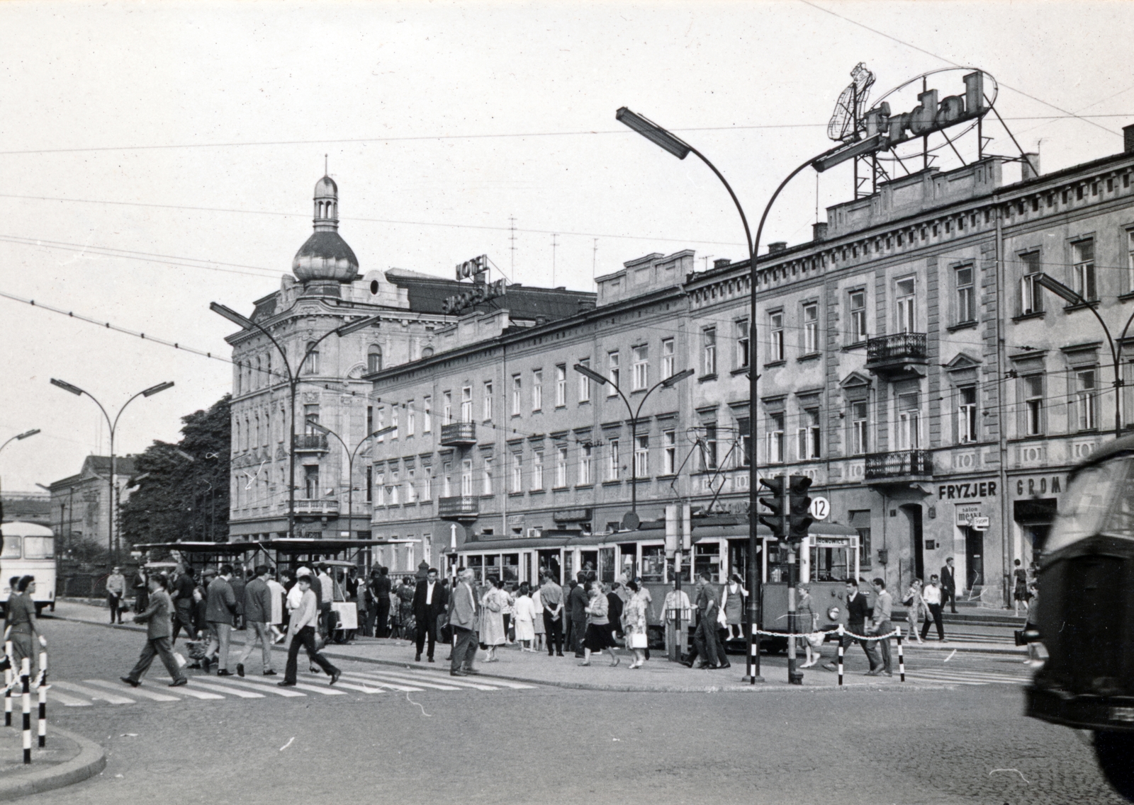 Poland, Kraków, ulica Lubicz az ulica Pawia felől nézve., 1963, Horváth May László, Fortepan #224614
