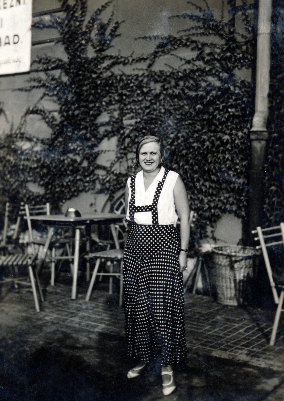 1930, Hegedűs Tibor dr, dotted dress, woman, Fortepan #224685