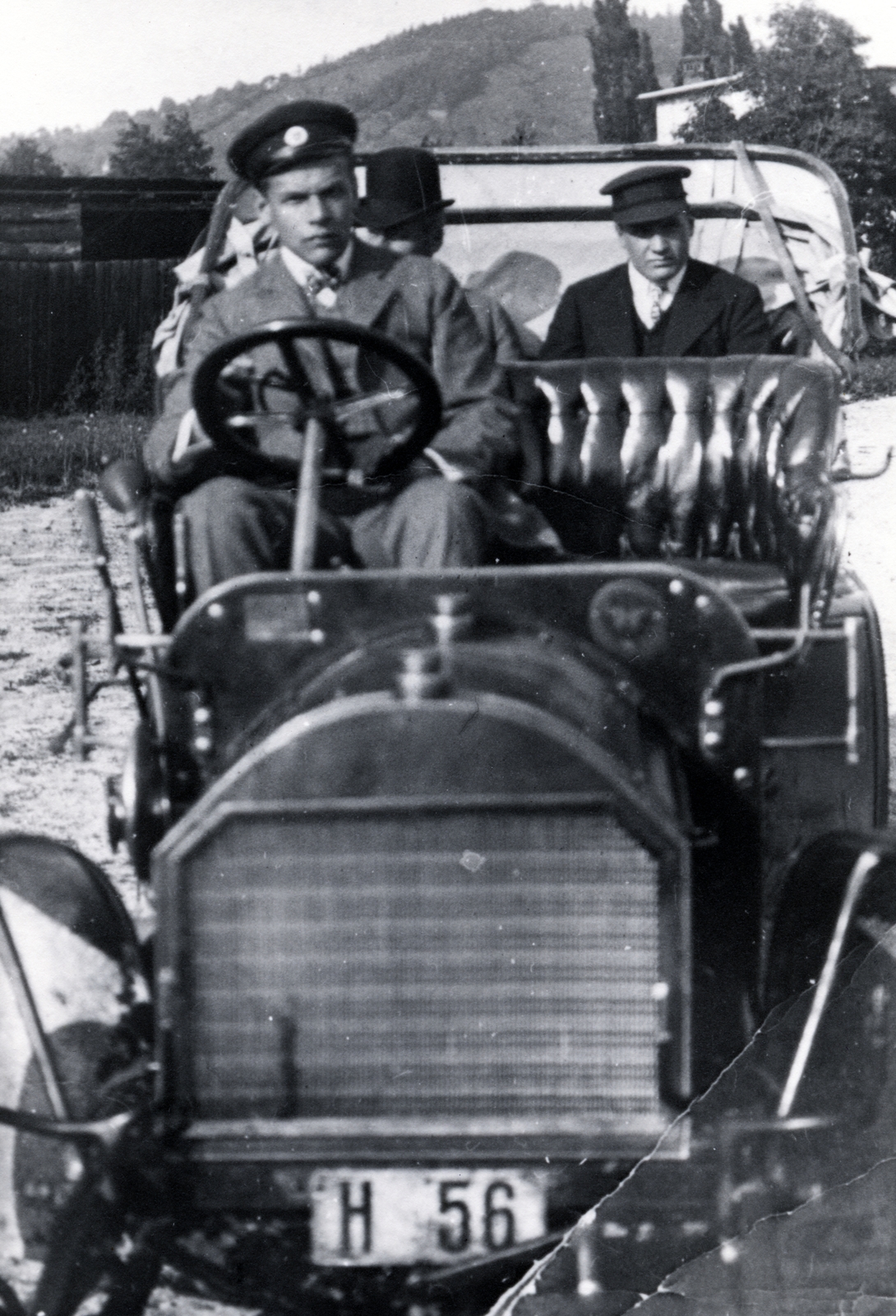 1908, Hegedűs Tibor dr, automobil, rendszám, sofőr, sofőrsapka, kormánykerék, Fortepan #224704