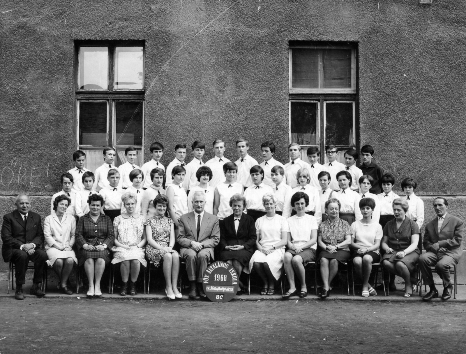 1968, Pánczél János, felirat, osztálykép, Fortepan #224733