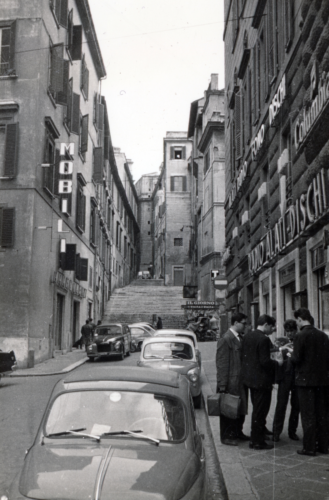 Italy, Rome, Via delle Tre Cannelle, szemben a Via della Cordonata., 1960, Iván Zoltán dr., stairs, Fortepan #224790